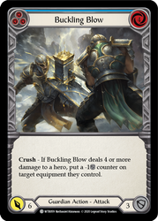 Flesh and Blood TCG | Buckling Blow (Blue) [U-WTR059] (Welcome to Rathe Unlimited)  Unlimited Rainbow Foil | The Nerd Merchant