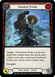 Flesh and Blood TCG | Hundred Winds (Red) [EVR041] (Everfest)  1st Edition Rainbow Foil | The Nerd Merchant