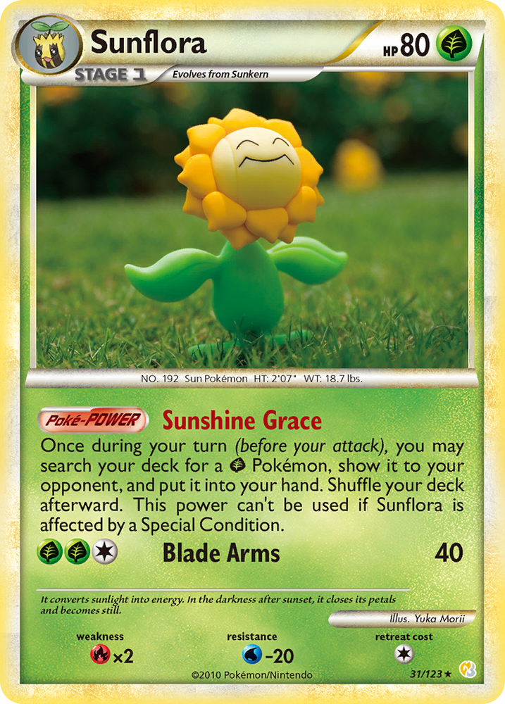 Pokemon | Sunflora (31/123) [HeartGold & SoulSilver: Base Set] | The Nerd Merchant