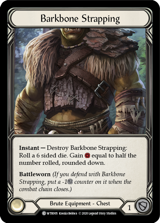 Flesh and Blood TCG | Barkbone Strapping [U-WTR005] (Welcome to Rathe Unlimited)  Unlimited Rainbow Foil | The Nerd Merchant