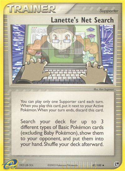 Pokemon | Lanette's Net Search (87/100) [EX: Sandstorm] | The Nerd Merchant
