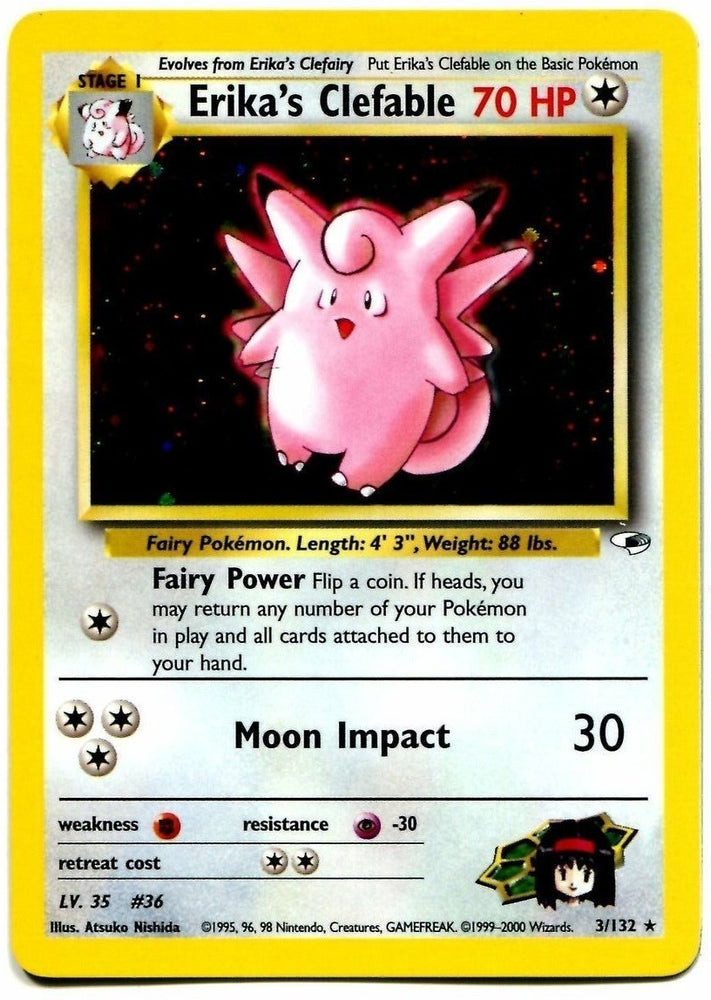 Pokemon | Erika's Clefable (3/132) [Gym Heroes Unlimited] | The Nerd Merchant