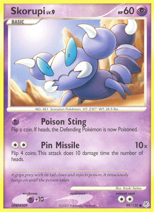 Pokemon | Skorupi (99/130) [Diamond & Pearl: Base Set] | The Nerd Merchant