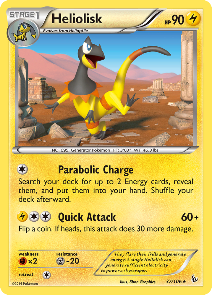 Pokemon | Heliolisk (37/106) [XY: Flashfire] | The Nerd Merchant