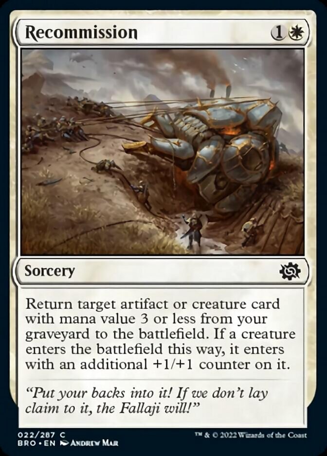 Magic | Recommission [The Brothers' War] | The Nerd Merchant