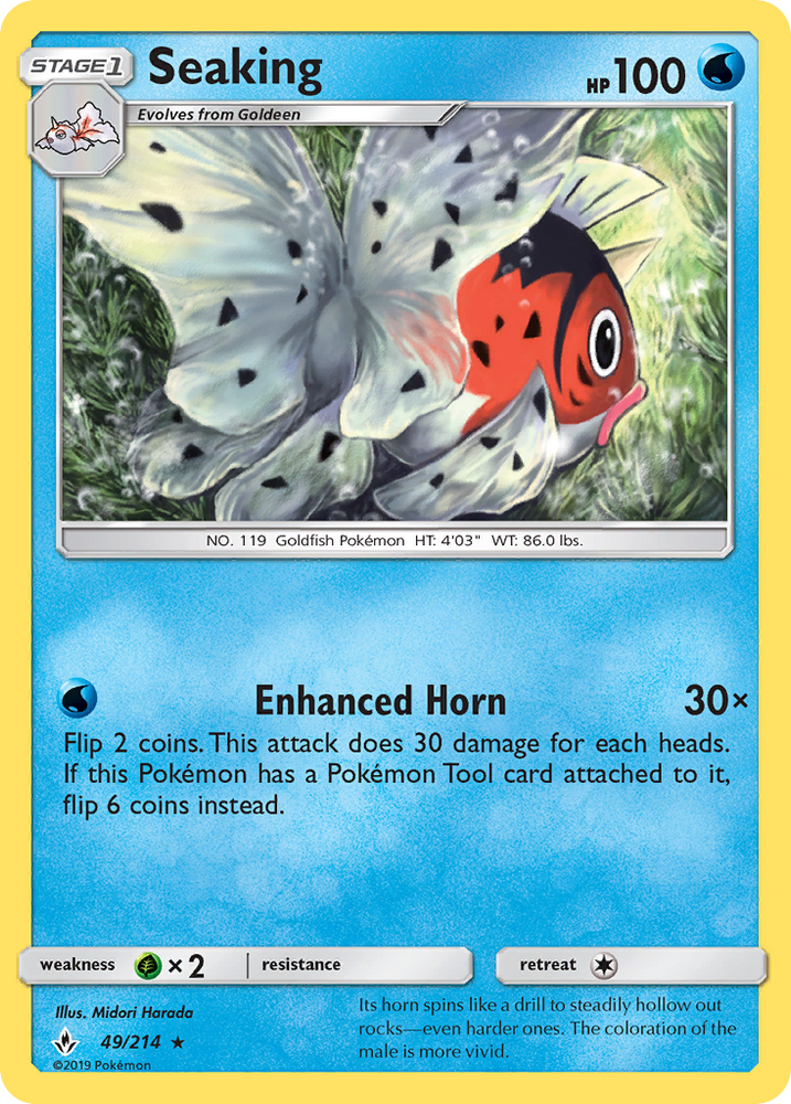 Pokemon | Seaking (49/214) [Sun & Moon: Unbroken Bonds] | The Nerd Merchant