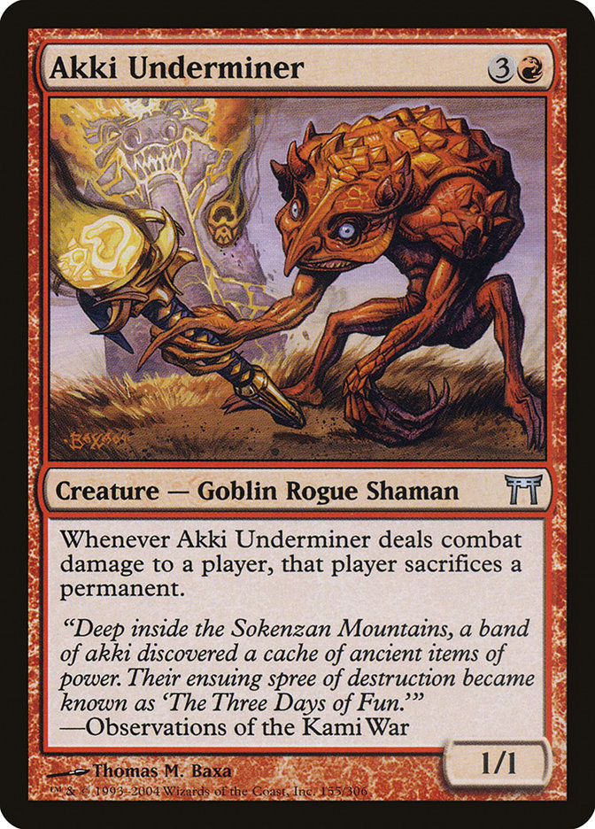 Magic | Akki Underminer [Champions of Kamigawa] | The Nerd Merchant