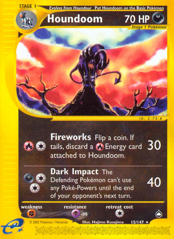 Pokemon | Houndoom (15/147) [Aquapolis] | The Nerd Merchant