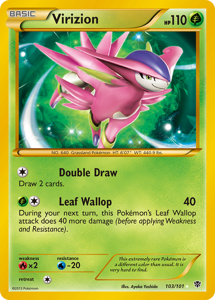 Pokemon | Virizion (103/101) [Black & White: Plasma Blast] | The Nerd Merchant
