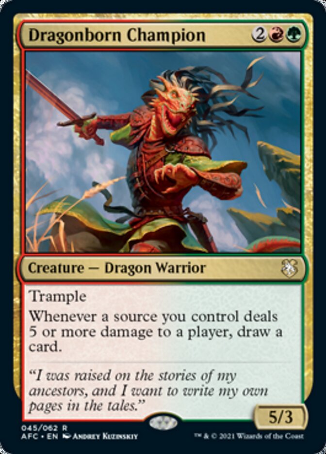 Magic | Dragonborn Champion [Dungeons & Dragons: Adventures in the Forgotten Realms Commander] | The Nerd Merchant