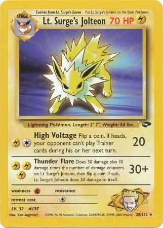 Pokemon | Lt. Surge's Jolteon (28/132) [Gym Challenge Unlimited] | The Nerd Merchant