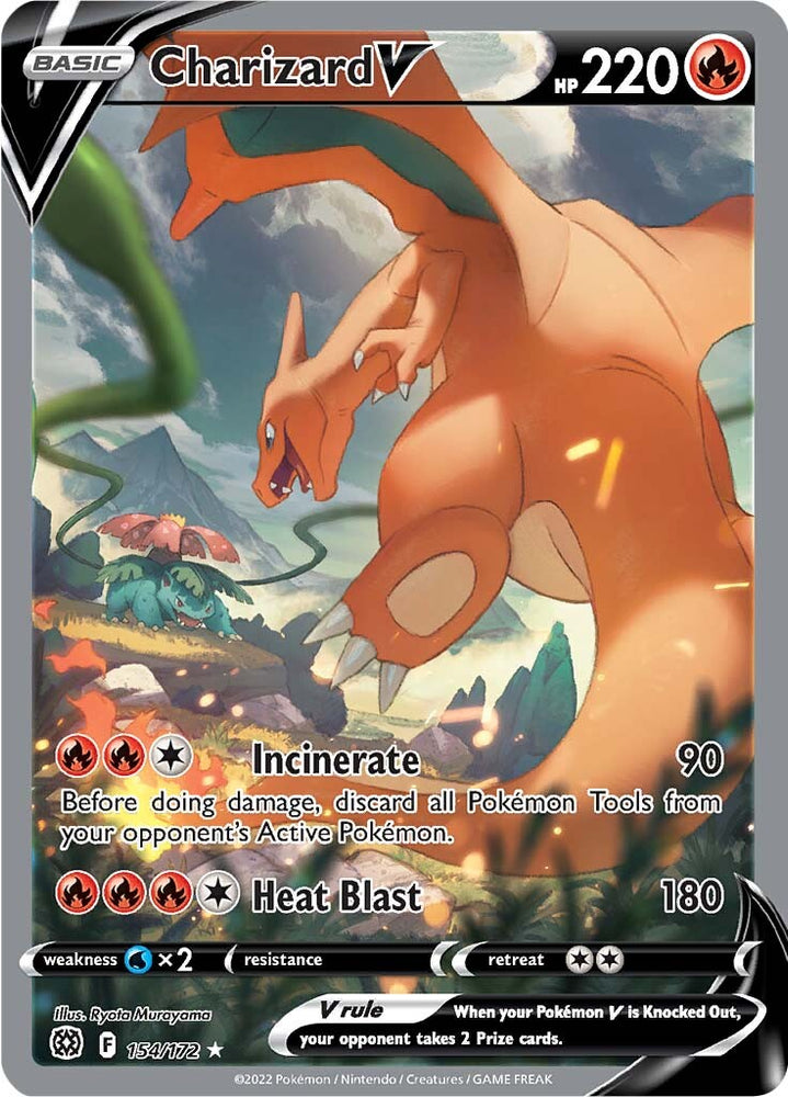 Pokemon | Charizard V (154/172) [Sword & Shield: Brilliant Stars] | The Nerd Merchant