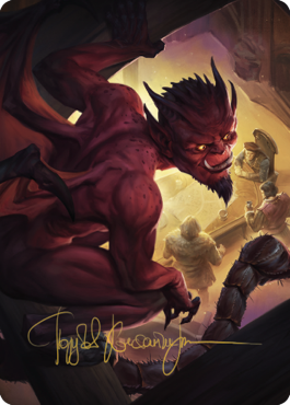 Magic | Nefarious Imp Art Card (Gold-Stamped Signature) [Commander Legends: Battle for Baldur's Gate Art Series] | The Nerd Merchant