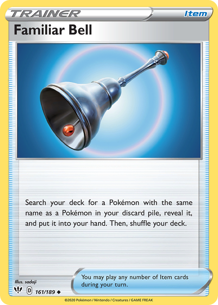 Pokemon | Familiar Bell (161/189) [Sword & Shield: Darkness Ablaze] | The Nerd Merchant