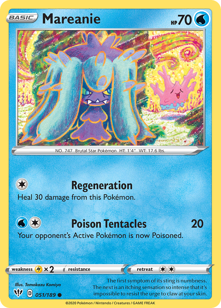 Pokemon | Mareanie (051/189) [Sword & Shield: Darkness Ablaze] | The Nerd Merchant
