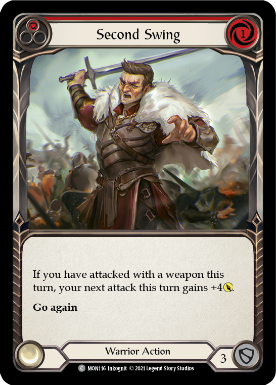 Flesh and Blood TCG | Second Swing (Red) [MON116] (Monarch)  1st Edition Normal | The Nerd Merchant
