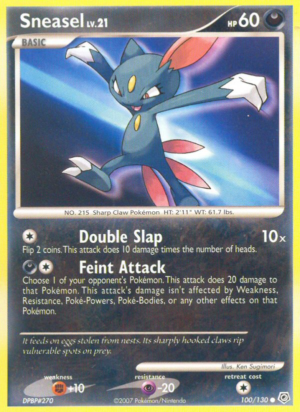 Pokemon | Sneasel (100/130) [Diamond & Pearl: Base Set] | The Nerd Merchant