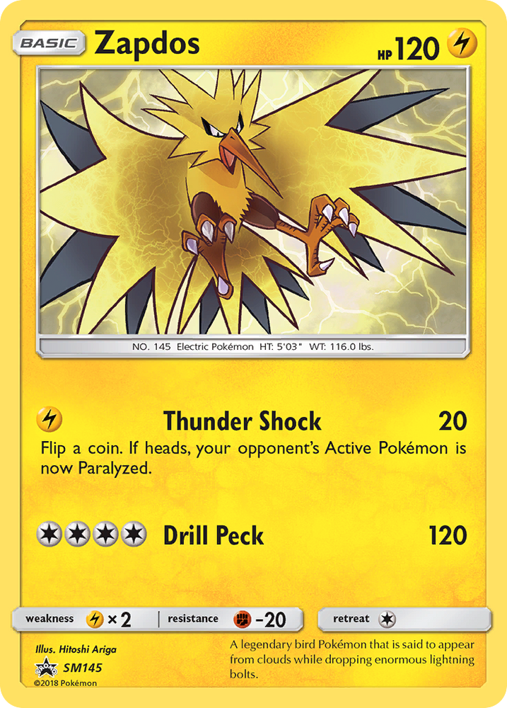 Pokemon | Zapdos (SM145) [Sun & Moon: Black Star Promos] | The Nerd Merchant