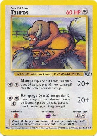 Pokemon | Tauros (47/64) [Jungle Unlimited] | The Nerd Merchant