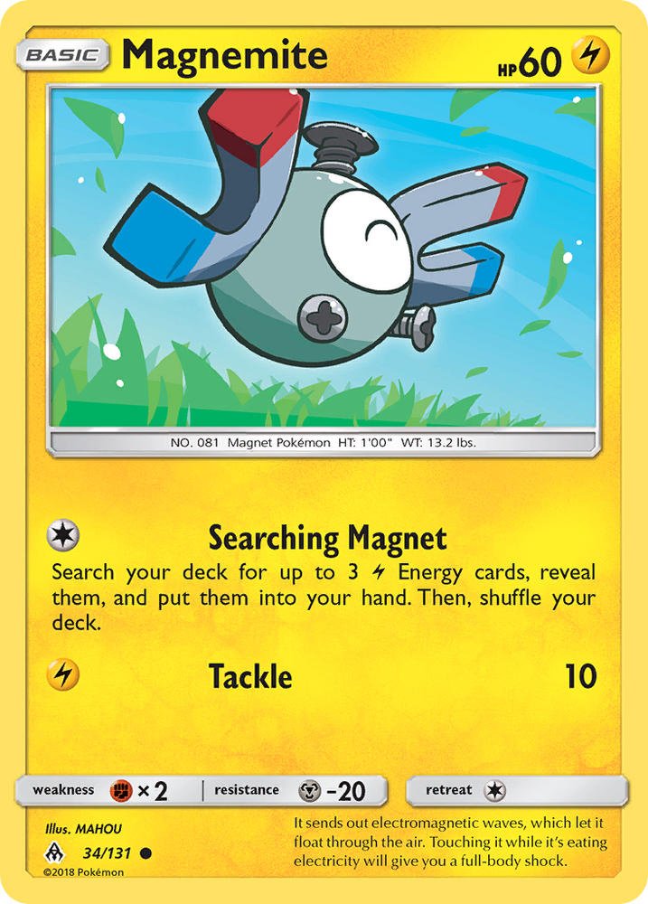 Pokemon | Magnemite (34/131) [Sun & Moon: Forbidden Light] | The Nerd Merchant