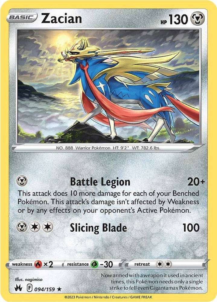 Pokemon | Zacian (094/159) [Sword & Shield: Crown Zenith] | The Nerd Merchant