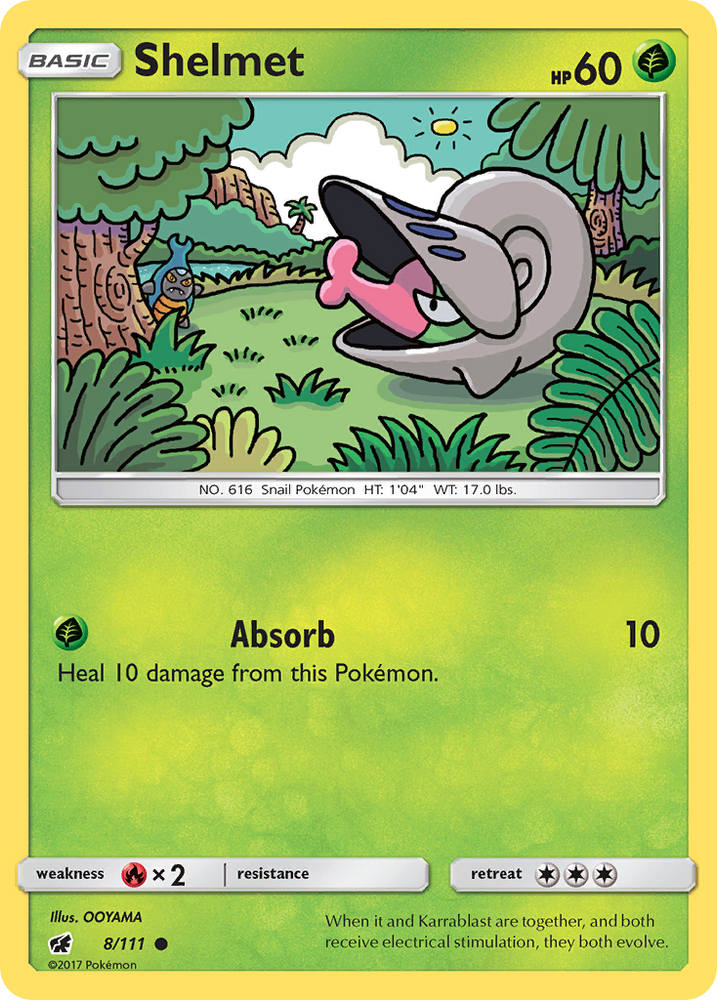 Pokemon | Shelmet (8/111) [Sun & Moon: Crimson Invasion] | The Nerd Merchant
