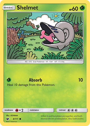 Pokemon | Shelmet (8/111) [Sun & Moon: Crimson Invasion] | The Nerd Merchant