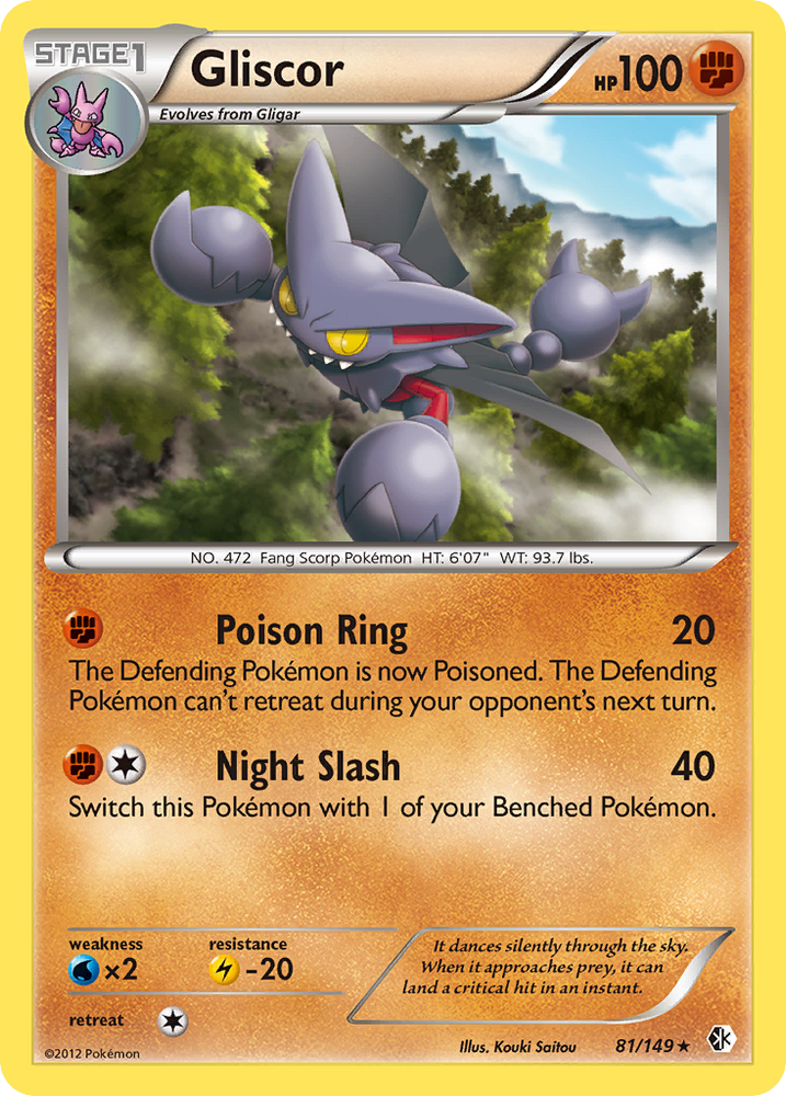 Pokemon | Gliscor (81/149) [Black & White: Boundaries Crossed] | The Nerd Merchant