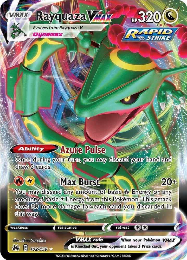 Pokemon | Rayquaza VMAX (102/159) (102) [Sword & Shield: Crown Zenith] | The Nerd Merchant