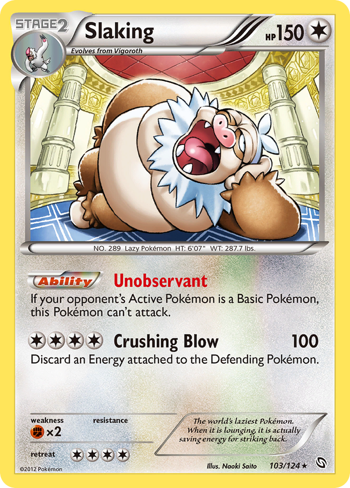 Pokemon | Slaking (103/124) [Black & White: Dragons Exalted] | The Nerd Merchant