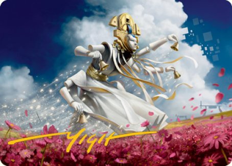 Magic | Myojin of Blooming Dawn Art Card (Gold-Stamped Signature) [Kamigawa: Neon Dynasty Art Series] | The Nerd Merchant