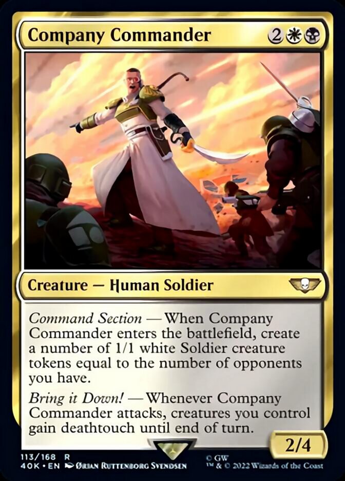 Magic | Company Commander (Surge Foil) [Warhammer 40,000] | The Nerd Merchant