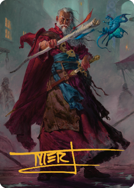 Magic | Elminster Art Card (64) (Gold-Stamped Signature) [Commander Legends: Battle for Baldur's Gate Art Series] | The Nerd Merchant