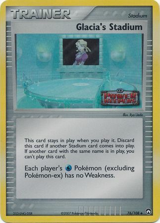 Pokemon | Glacia's Stadium (76/108) (Stamped) [EX: Power Keepers] | The Nerd Merchant