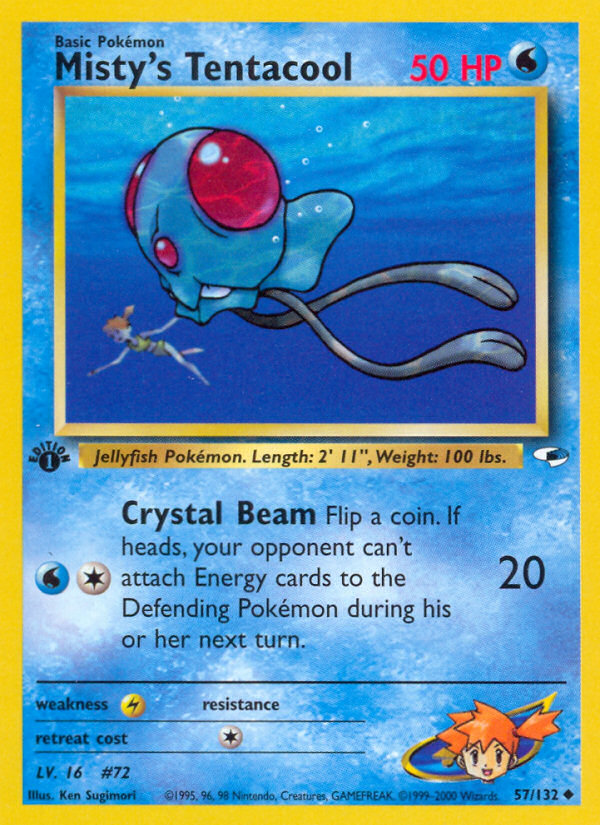 Pokemon | Misty's Tentacool (57/132) [Gym Heroes 1st Edition] | The Nerd Mechant