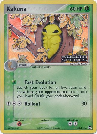 Pokemon | Kakuna (46/113) (Stamped) [EX: Delta Species] | The Nerd Merchant