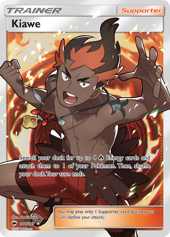 Pokemon | Kiawe (144/147) [Sun & Moon: Burning Shadows] | The Nerd Merchant