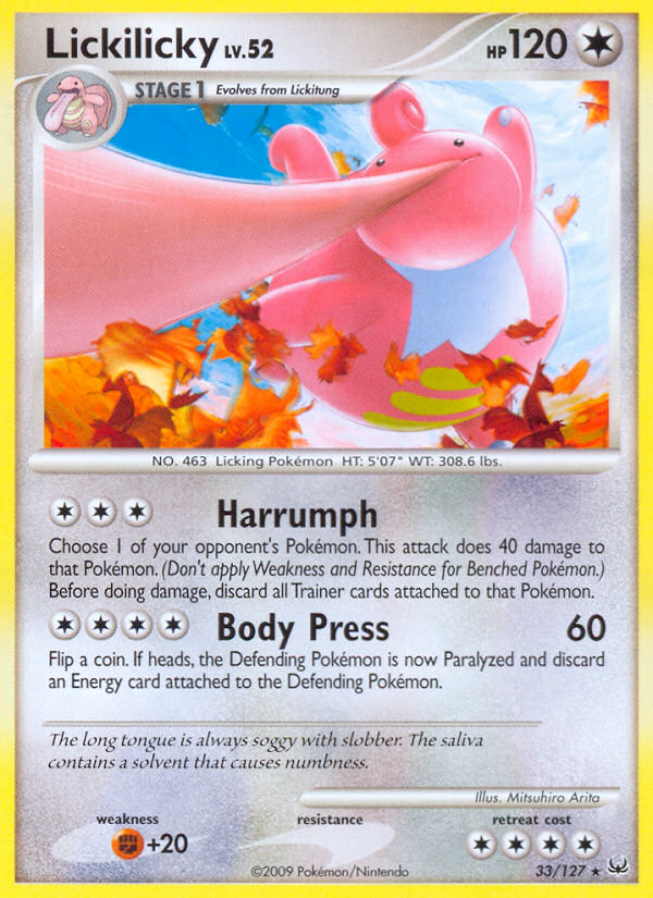 Pokemon | Lickilicky (33/127) [Platinum: Base Set] | The Nerd Merchant