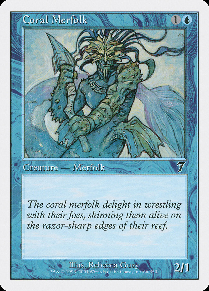Magic | Coral Merfolk [Seventh Edition] | The Nerd Merchant