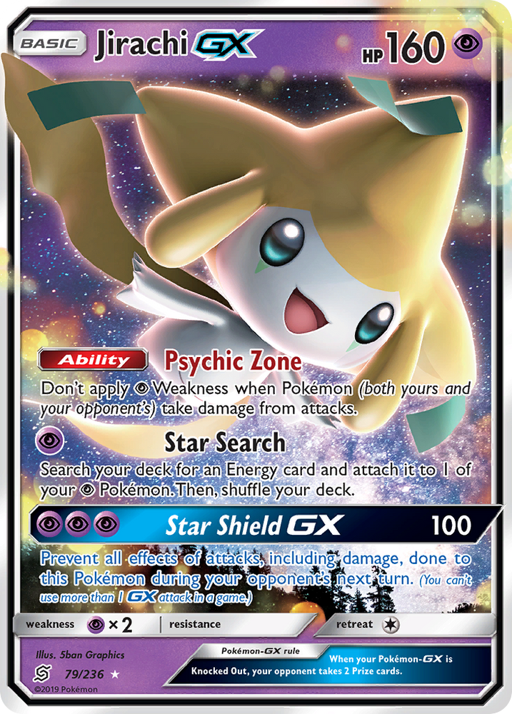 Pokemon | Jirachi GX (79/236) [Sun & Moon: Unified Minds] | The Nerd Merchant