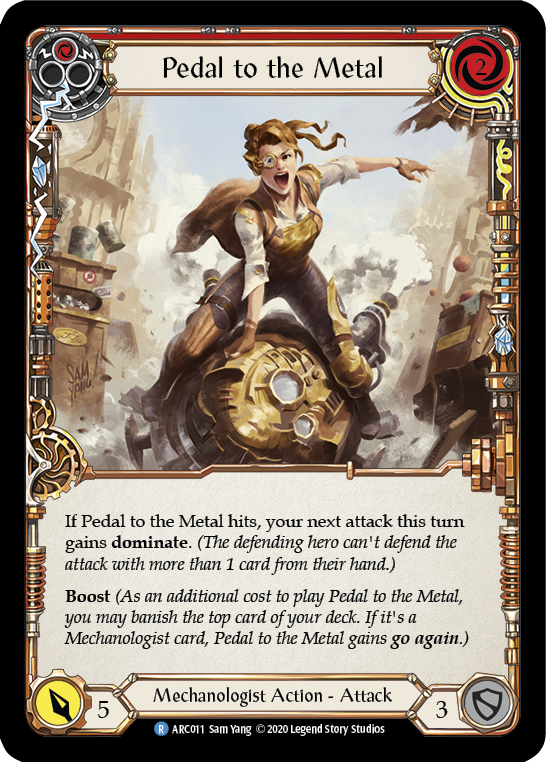 Flesh and Blood TCG | Pedal to the Metal (Red) [U-ARC011] (Arcane Rising Unlimited)  Unlimited Rainbow Foil | The Nerd Merchant