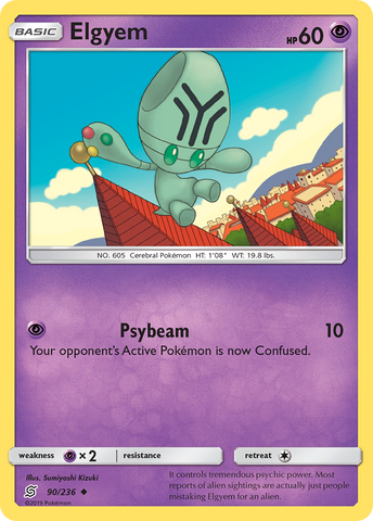 Pokemon | Elgyem (90/236) [Sun & Moon: Unified Minds] | The Nerd Merchant