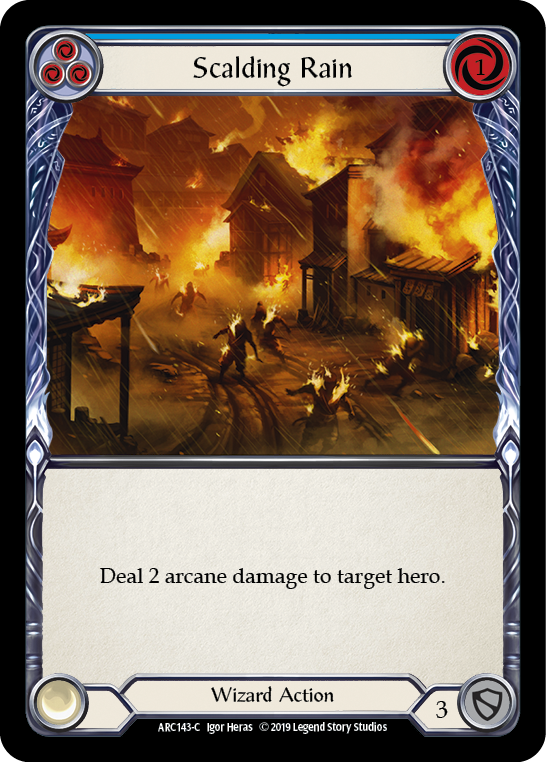 Flesh and Blood TCG | Scalding Rain (Blue) [ARC143-C] (Arcane Rising)  1st Edition Normal | The Nerd Merchant