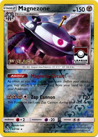 Pokemon | Magnezone (83/156) (League Promo 1st Place) [Sun & Moon: Ultra Prism] | The Nerd Merchant
