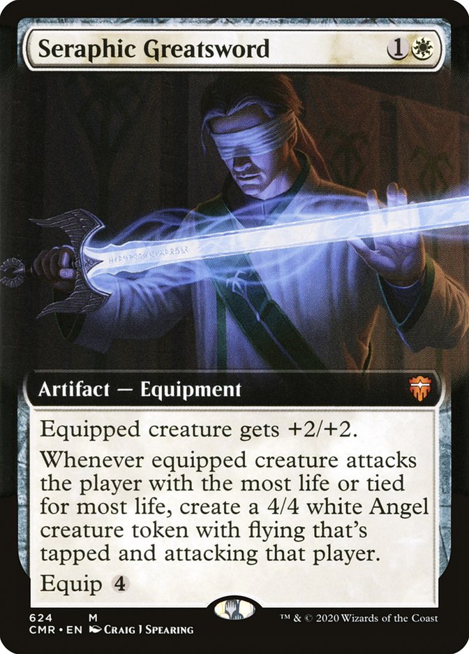 Magic | Seraphic Greatsword (Extended Art) [Commander Legends] | The Nerd Merchant