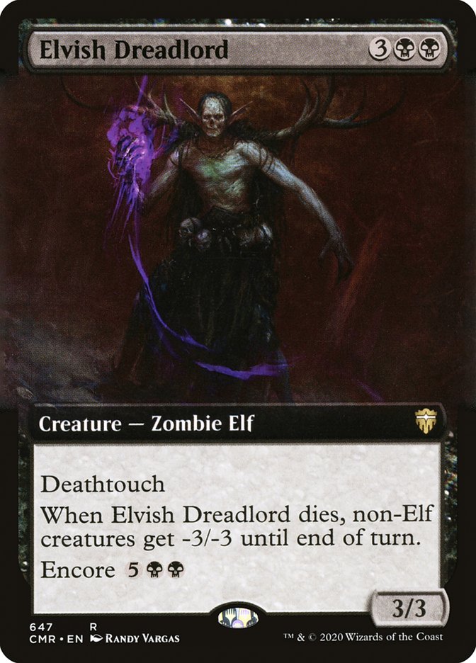 Magic | Elvish Dreadlord (Extended Art) [Commander Legends] | The Nerd Merchant