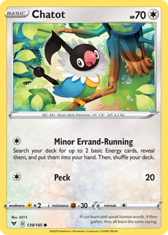Pokemon | Chatot (139/185) [Sword & Shield: Vivid Voltage] | The Nerd Merchant