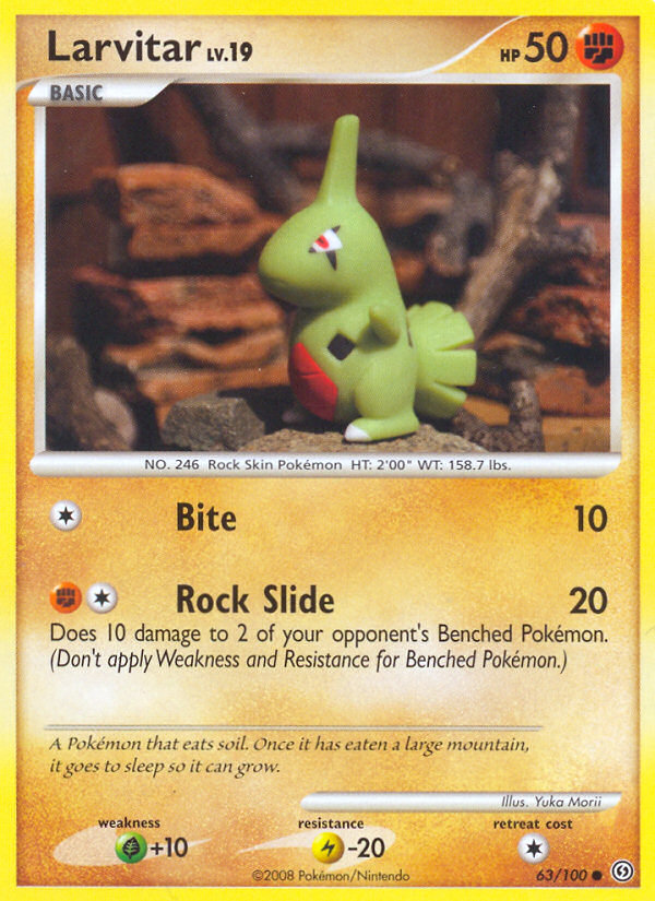 Pokemon | Larvitar (63/100) [Diamond & Pearl: Stormfront] | The Nerd Merchant