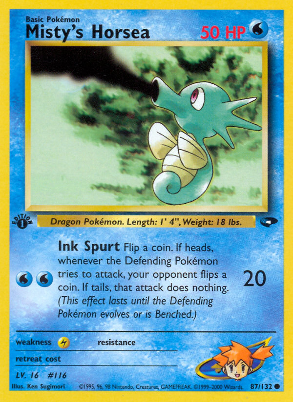 Pokemon | Misty's Horsea (87/132) [Gym Challenge 1st Edition] | The Nerd Merchant