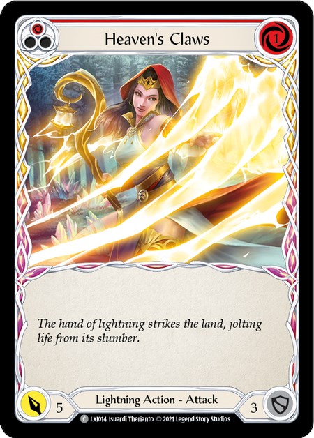 Flesh and Blood TCG | Heaven's Claws (Red) [LXI014] (Tales of Aria Lexi Blitz Deck)  1st Edition Normal | The Nerd Merchant